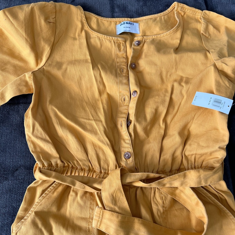 Old Navy yellow girls jumpsuit